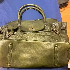 Green shoulder bag